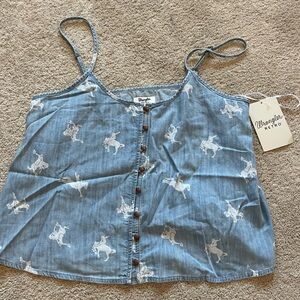 Wrangler Retro Blue Denim Tank Top NWT